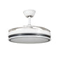 VENTILADOR DE TECHO 42" ANDANA 2.0 ASPAS RETRÁCTILES LUZ LED 35W CCT MOTOR DC BLANCO BOOMER VT180742WH