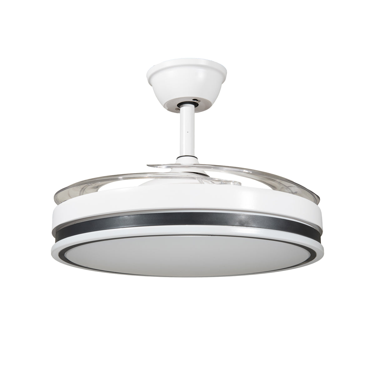 VENTILADOR DE TECHO 42" ANDANA 2.0 ASPAS RETRÁCTILES LUZ LED 35W CCT MOTOR DC BLANCO BOOMER VT180742WH