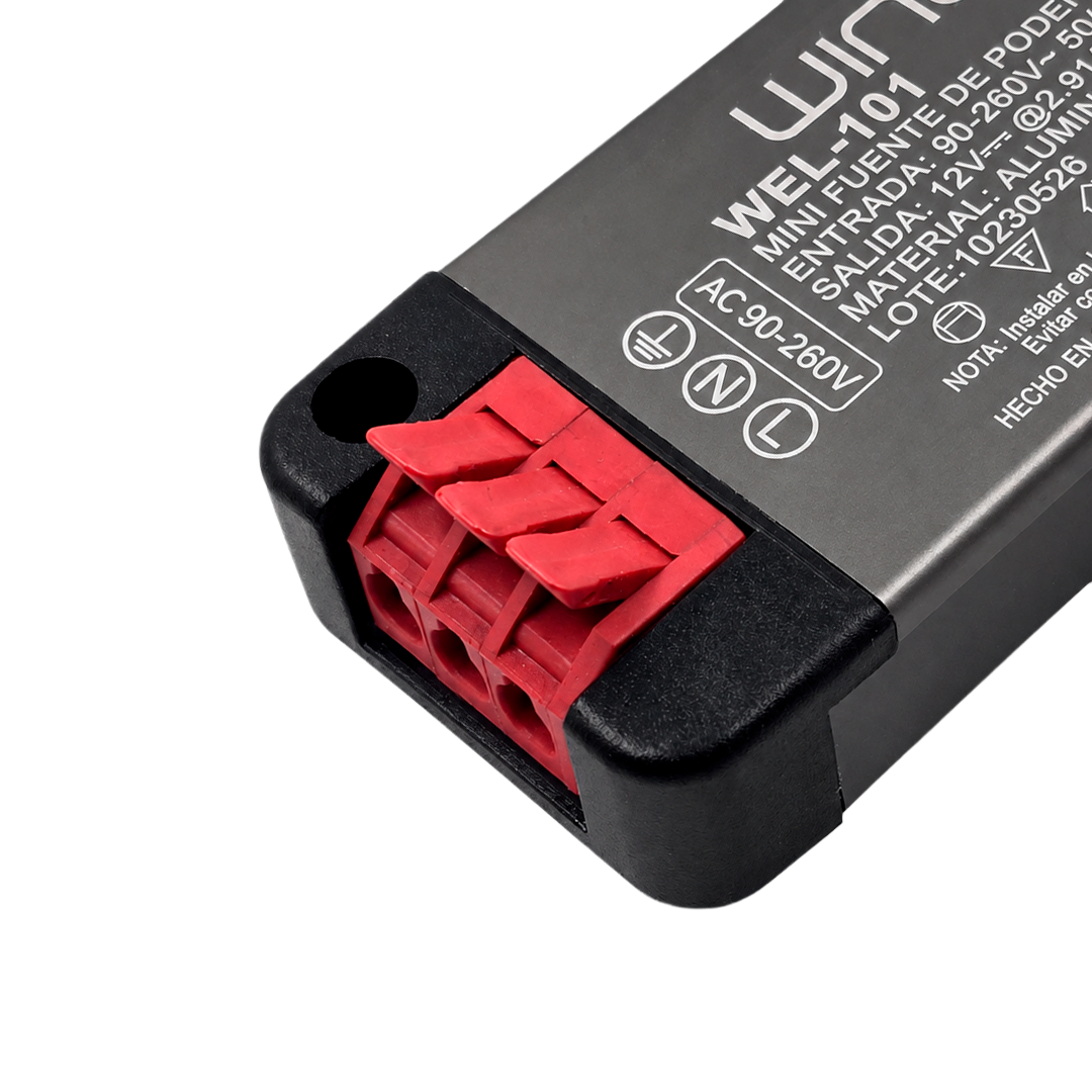 MINI FUENTE DE PODER 35W 12V 2.91AMPS IP20 WINLED WEL-101
