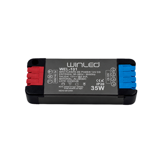 MINI FUENTE DE PODER 35W 12V 2.91AMPS IP20 WINLED WEL-101