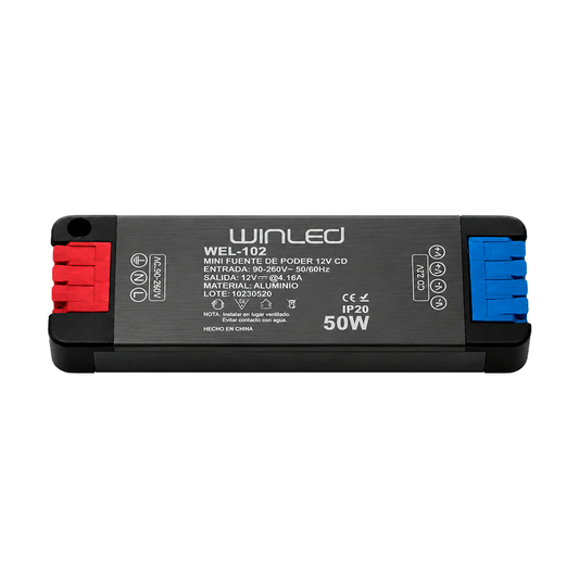 MINI FUENTE DE PODER 50W 12V 4.16AMPS IP20 WINLED WEL-102