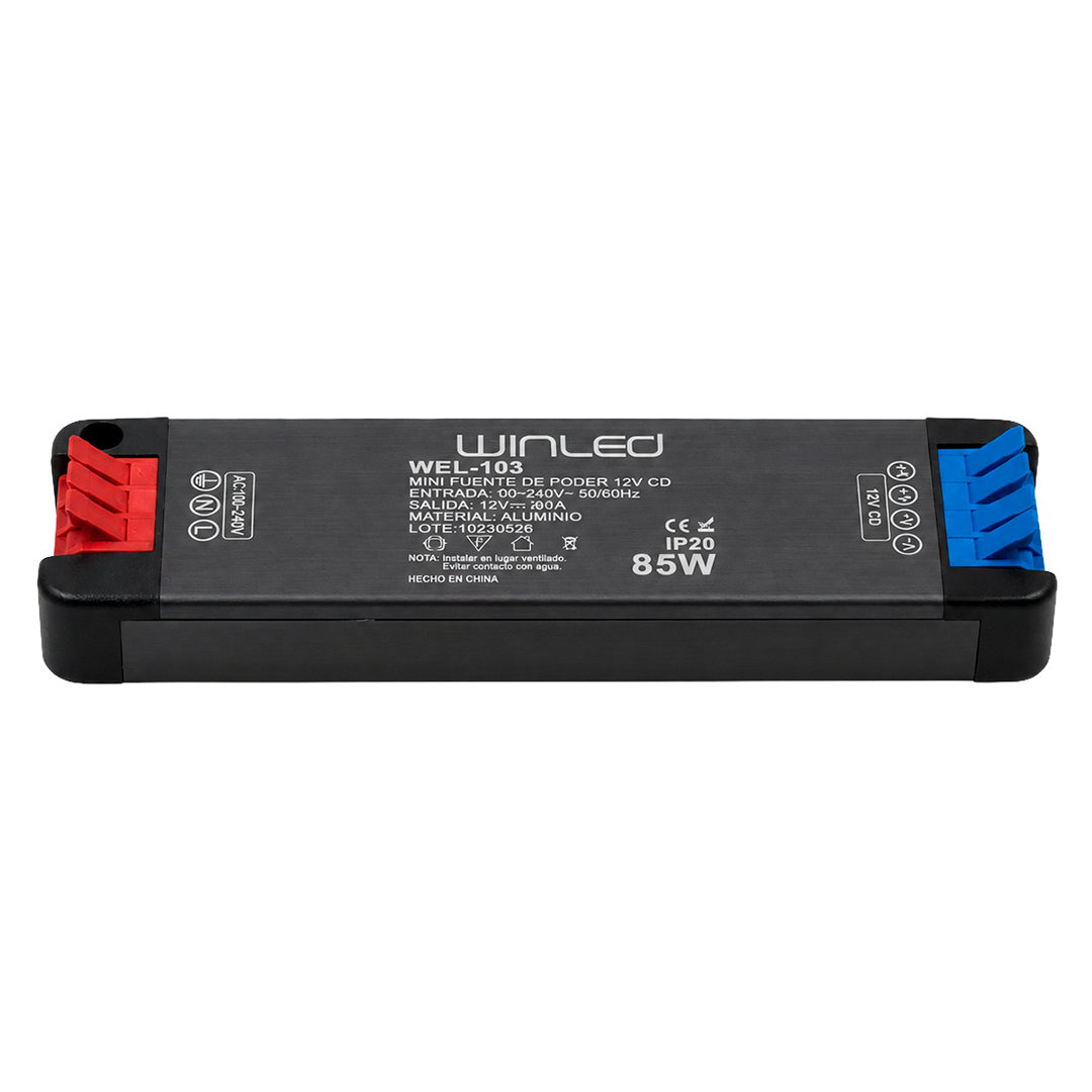 MINI FUENTE DE PODER 85W 12V 7AMPS IP20 WINLED WEL-103