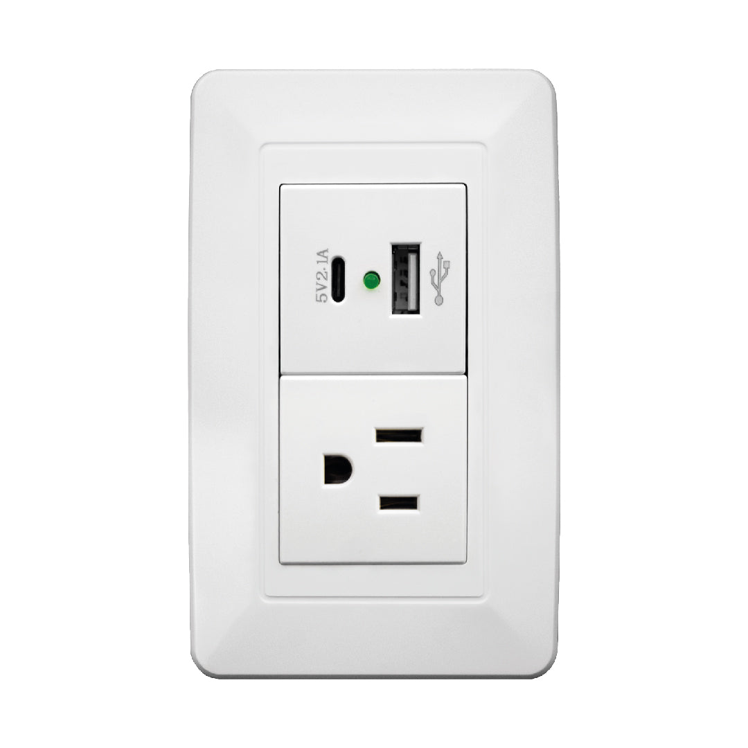 PLACA CONTACTO Y 2 USB 5VDC 2.1A WINLED WPL-307