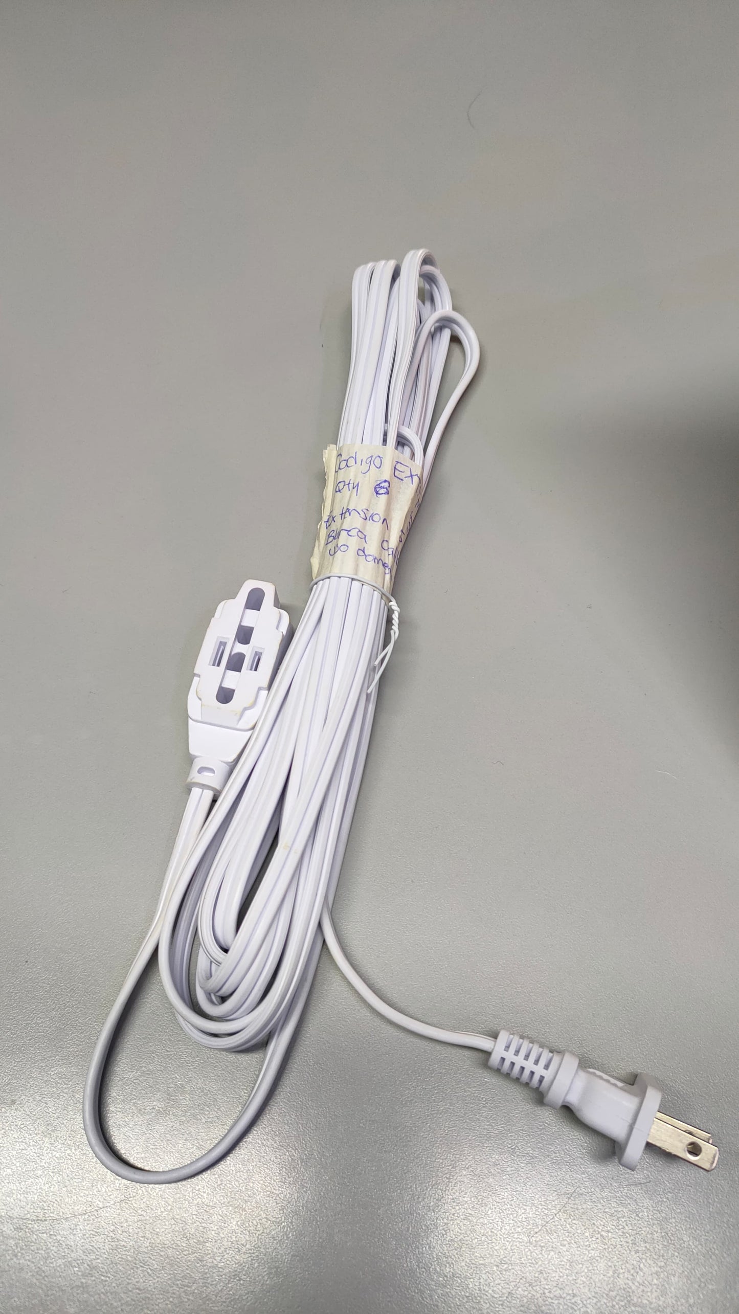 Extensión 5 Metros Blanca Calibre 16 Uso Doméstico