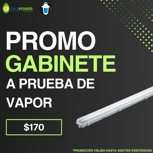 GEOPOWER (GAPV SLIM) GABINETE APV SLIM SIN PLATINA 1.20 MTS PARA 2 T8 DE 2 LADOS CON RAYAS GE-SL/18W