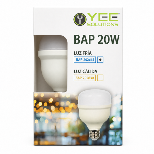 FOCO TOLEDO E27 20W 2,000LM 65K LUZ FRÍA YEE BAP-202665
