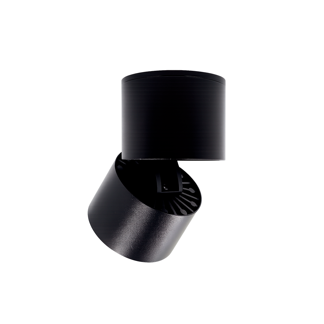 LÁMPARA LED DIRIGIBLE SOBREPONER CILINDRO CON ROTACIÓN NEGRO 10W CCT MULTI TEMPERATURA ARTLITE ADE-703