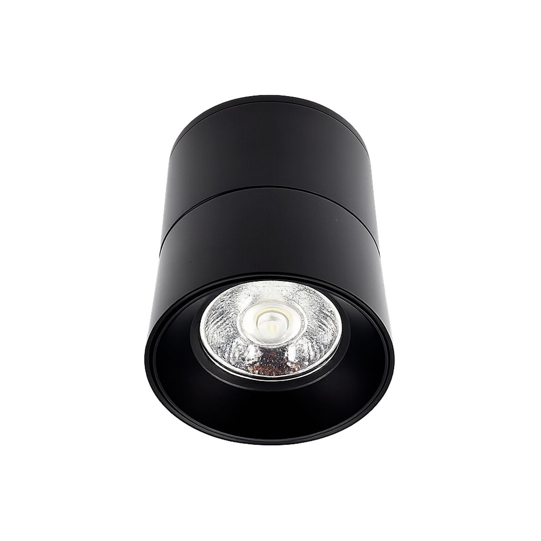 LÁMPARA LED DIRIGIBLE SOBREPONER CILINDRO CON ROTACIÓN NEGRO 10W CCT MULTI TEMPERATURA ARTLITE ADE-703