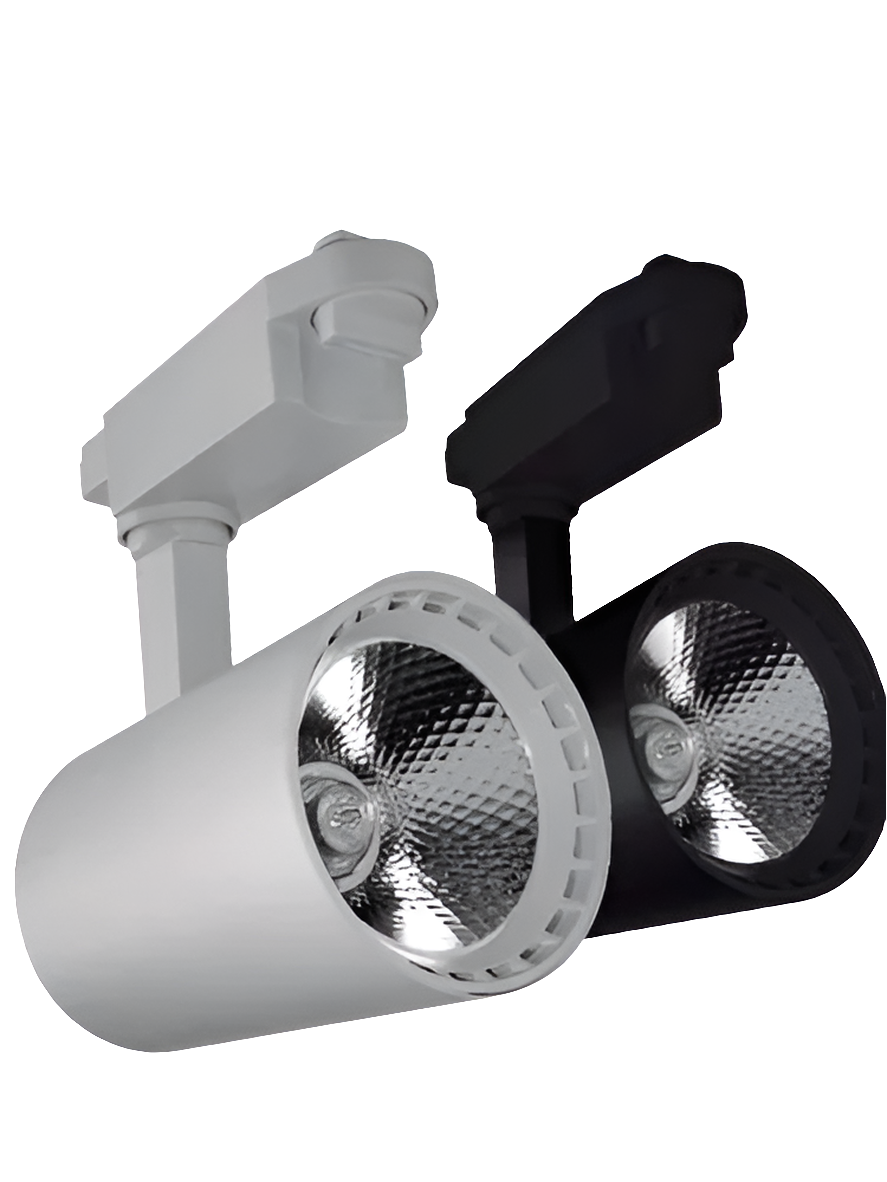 SPOT LUMINARIA LED PARA RIEL NEGRO 20W 85-265V 1600LM 45K LUZ NEUTRA