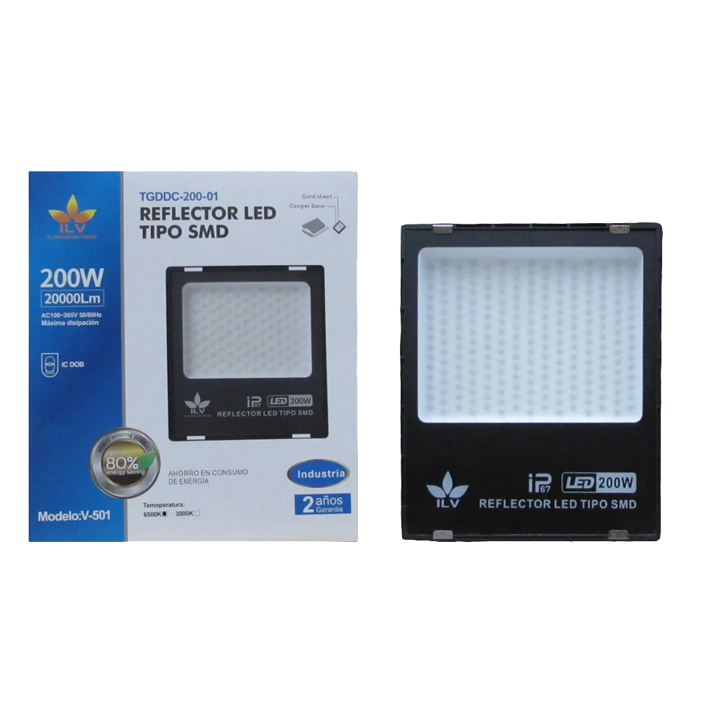 REFLECTOR LED 200W 2000LM 65K LUZ FRÍA ILV TGDDC-200-01