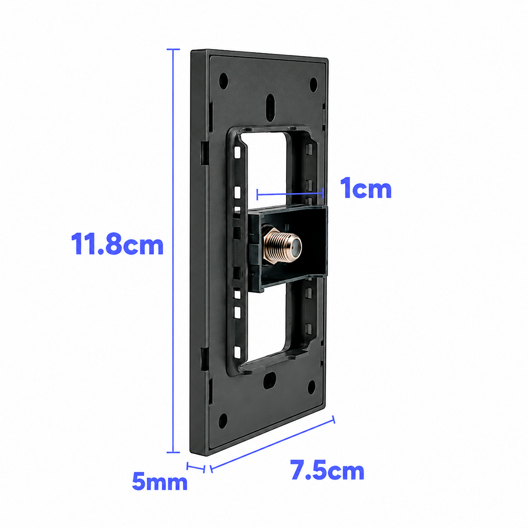 PLACA DE CONTACTO COAXIAL PARA TV GRIS OXFORD LUXURY ARTLITE APL-410