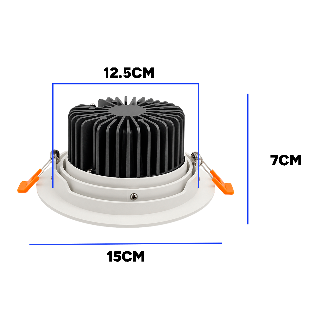 SPOT LED EMPOTRADO DOBLE ALTURA 15W 65K LUZ FRÍA TECHNO SHINE DLC15W148CW