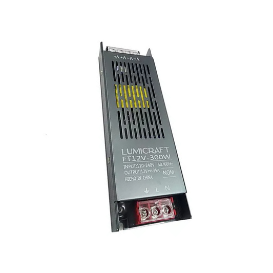 FUENTE DE PODER 12V 35AMPS 300W IP20 INTERIOR TIRAS LED LUMICRAFT FT12V-35A