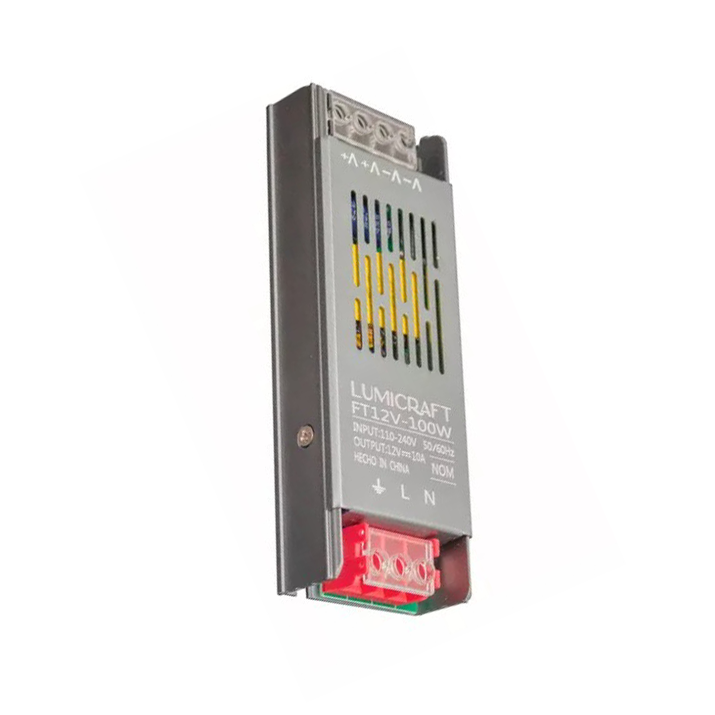 FUENTE DE PODER 12V 10AMPS 120W IP20 INTERIOR TIRAS LED LUMICRAFT FT12V-10A