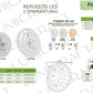 REPUESTO LED 18W TRIPLE TEMPERATURA FRIO, NEUTRO Y CALIDO MODULO LED REEMPLAZO LUMICRAFT
