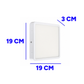 PANEL LED SOBREPONER CUADRADO 19CM 18W 1350LM 30K LUZ CÁLIDA ILV MPD-018-02FC