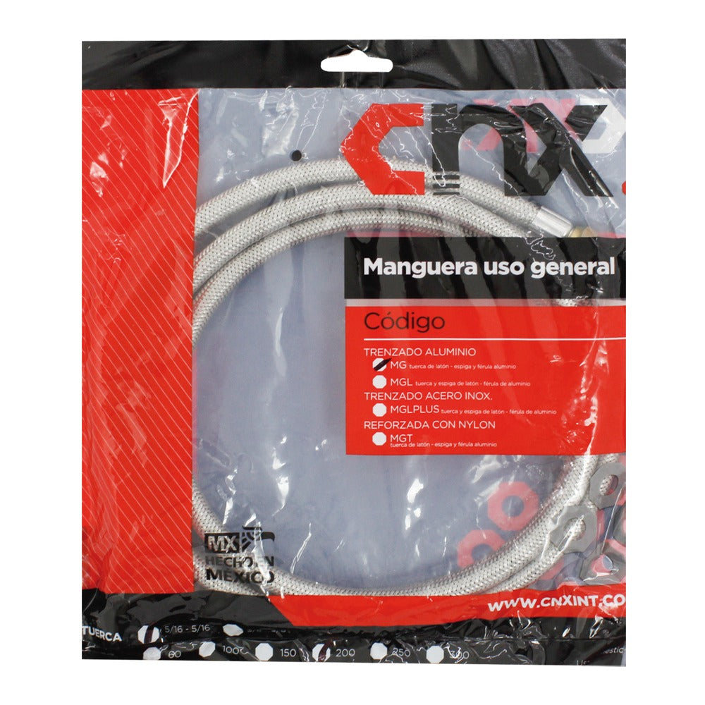MANGUERA GAS USO GENERAL 2.00MTS 5/16 x 5/16" ALUMINIO CNX PL4535