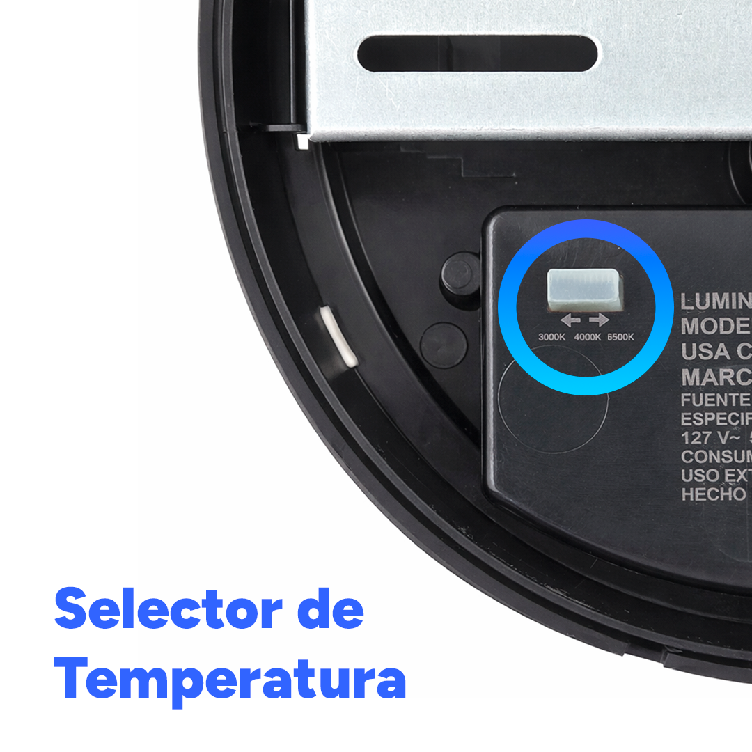 LÁMPARA MURO LED CIRCULAR 15W 1,350LM CCT MULTI TEMPERATURA LUMMI 1040