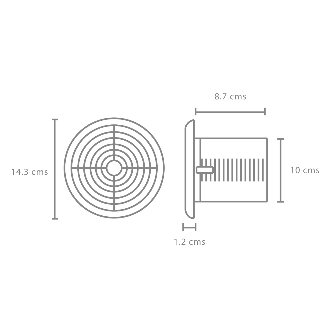 EXTRACTOR CON LAMPARA LED 4" 35W 65K LUZ FRÍA MASTERFAN LUMINA 4"