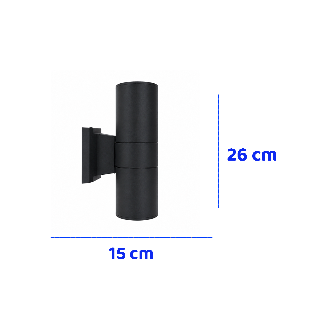 LÁMPARA ARBOTANTE MURO GRIS E27 INCLUYE FOCOS 10W 30K LUZ CÁLIDA MUNDO LUCIDO ARB10B/G