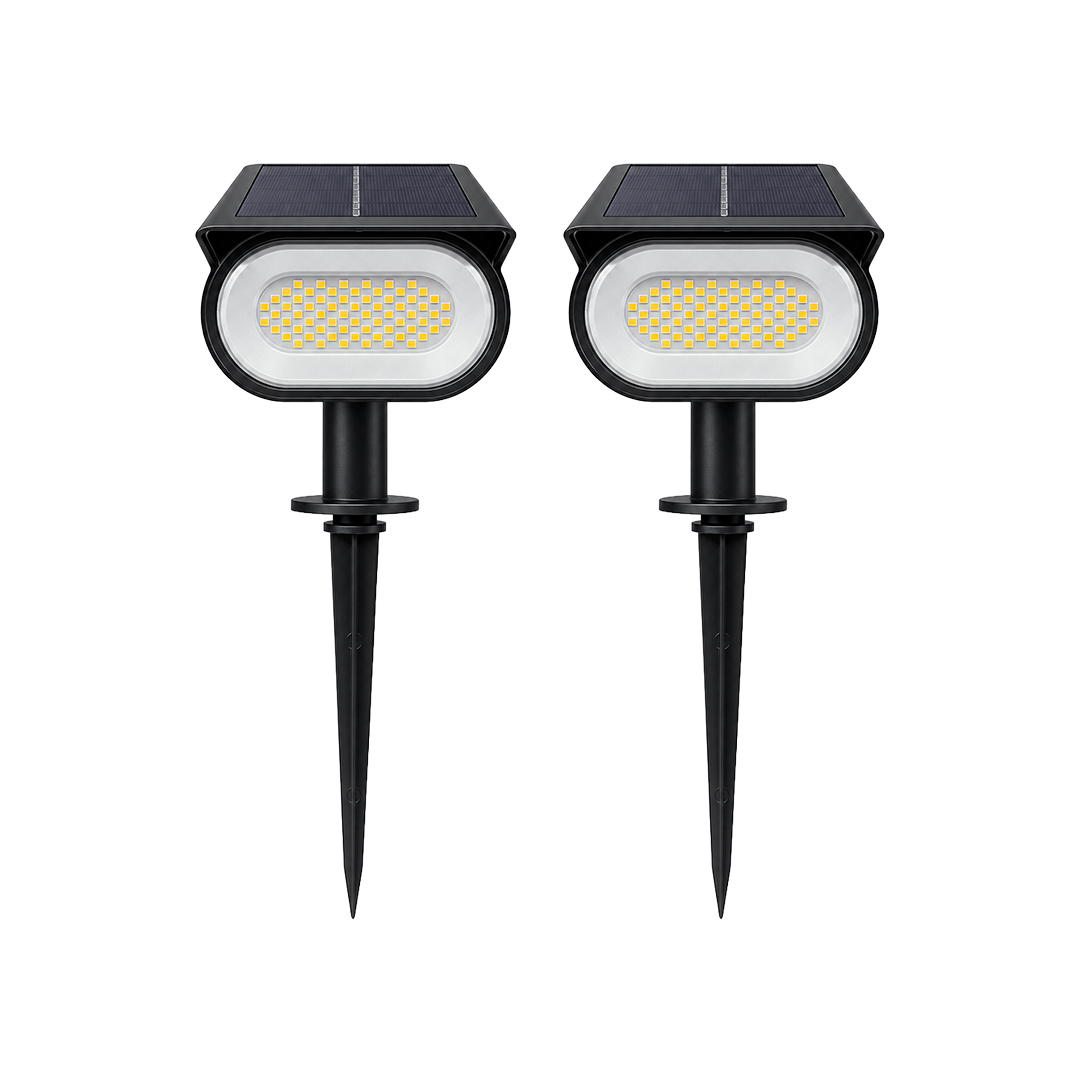 CAJA 2PZS ESTACA SOLAR EXTERIOR 100LM 30K LUZ CÁLIDA BOOMER SG6103A3