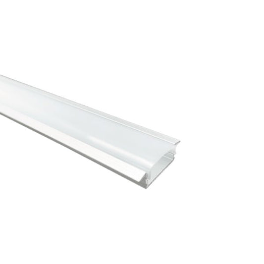 PERFIL EMPOTRABLE SATINADO CON MICA OPALINA DE 3.00MTS DE LARGO JACH PARA TIRA LED