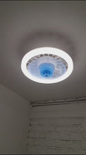 VENTILADOR LUMICRAFT CON TRES VELOCIDADES VENT-02 DE 45W CON LED INTEGRADO TRIPLE TEMPERATURA: FRIO, CALIDO Y NEUTRO DIMEABLE CON CONTROL REMOTO CON ROSCA E27 PARA ROCETA NORMAL MINI FAN FOCO VENTILADOR