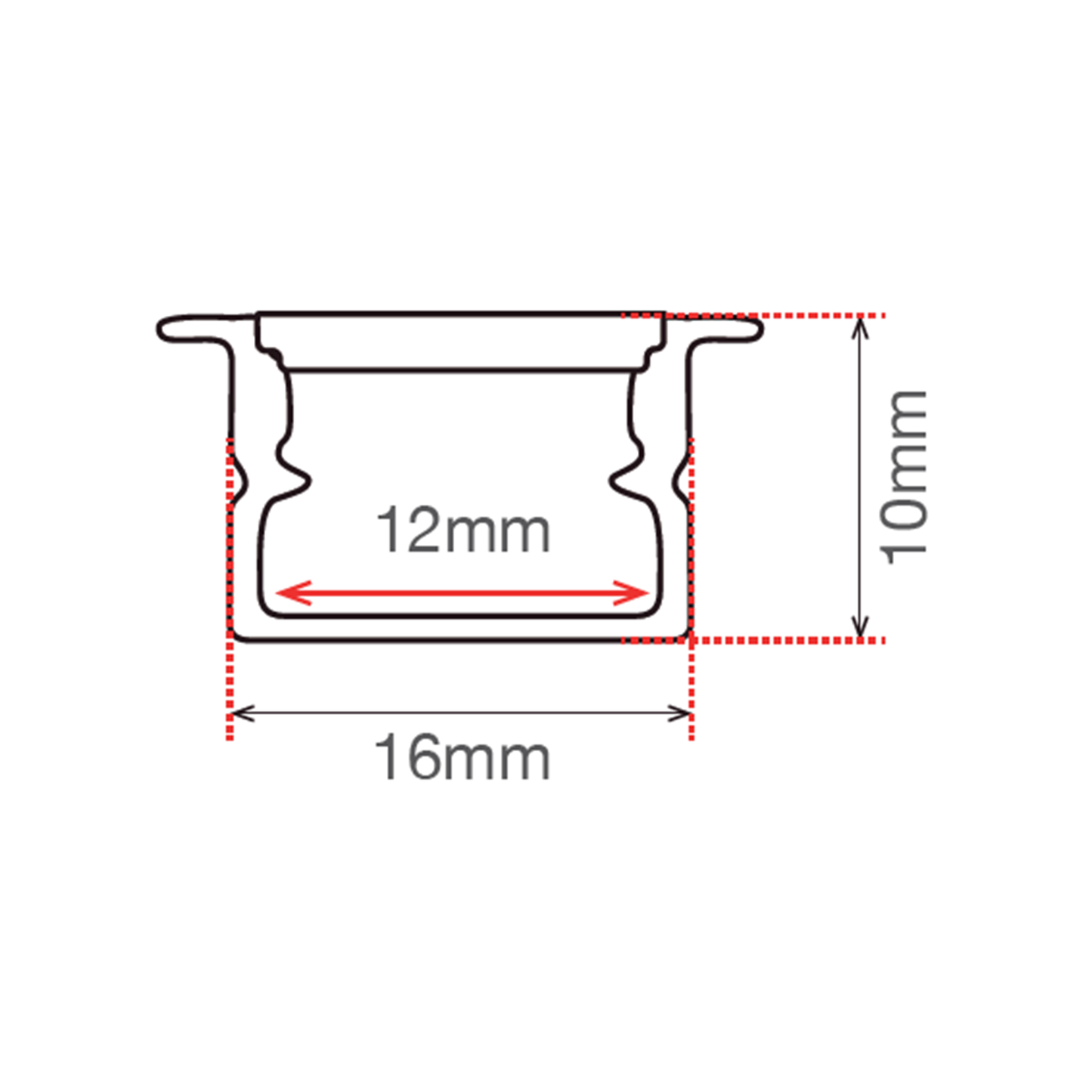 PERFIL DE ALUMINIO TIRA LED LAMBRIN EMPOTRABLE SATINADO 2MTS ICON PERALUM2MBL06