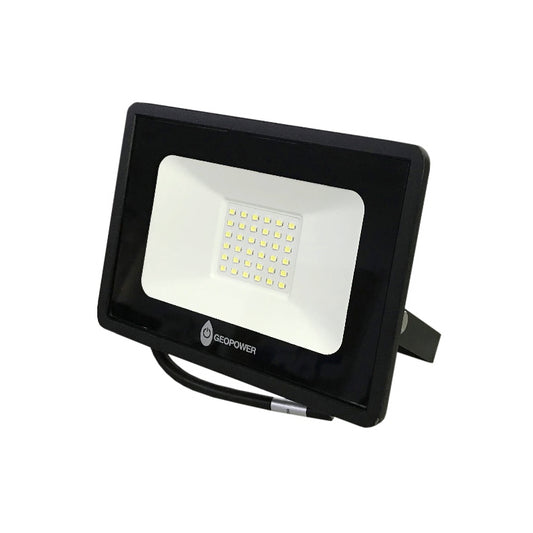 Reflector LED Flat Negro Luz de Día 30W 85-240V 3221LM 65K