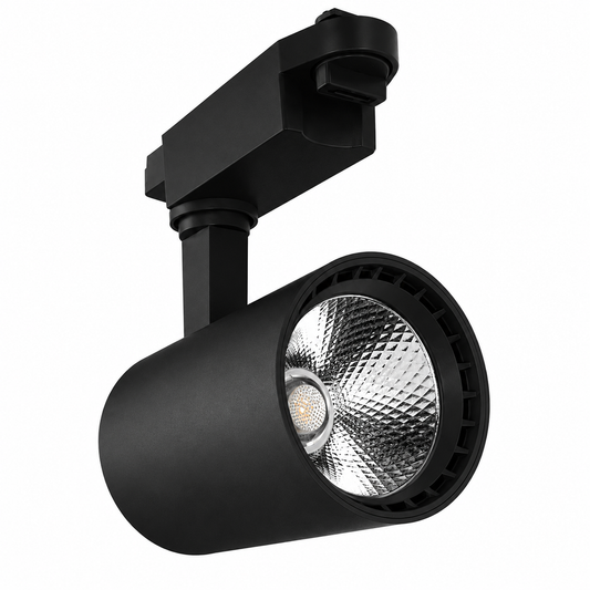 SPOT LED PARA RIEL NEGRO 10W 30K LUZ CÁLIDA MUNDO LUCIDO RIELED10NC