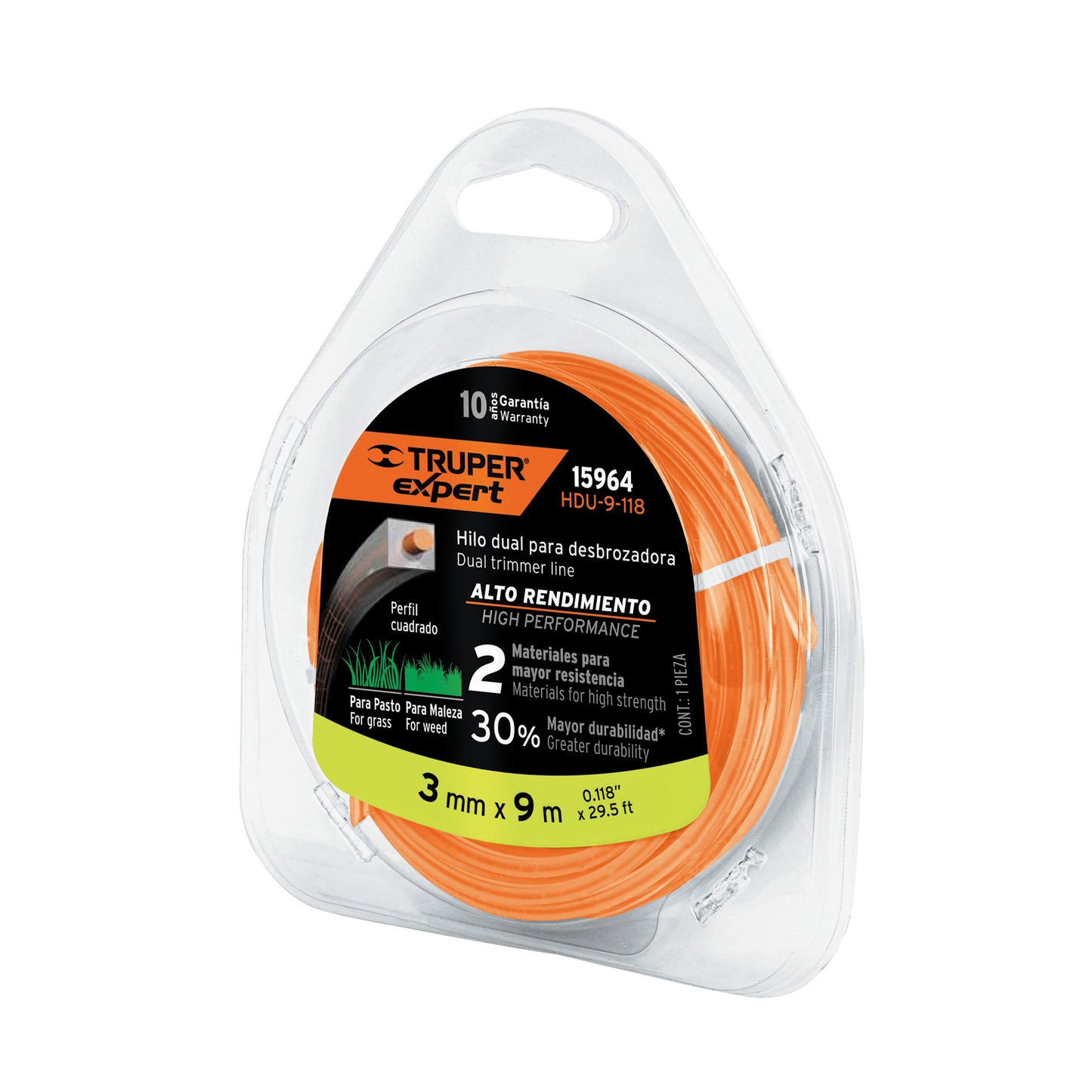 HILO DUAL DESBROZADORA ALTO RENDIMIENTO TRUPER EXPERT 15964 HDU-9-118