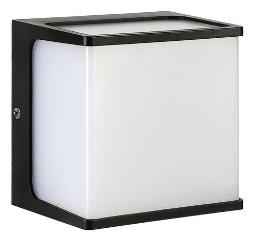LÁMPARA LED MURO CUBO NEGRO 8W 30K LUZ CÁLIDA ARTLITE ADE-041