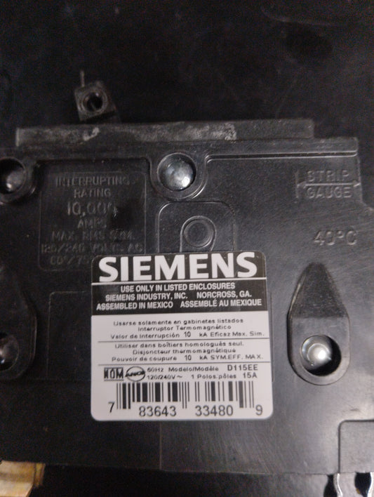 D115EE INTERRUPTOR TERMOMAGNETICO 1 POLO 15 AMP 1X15