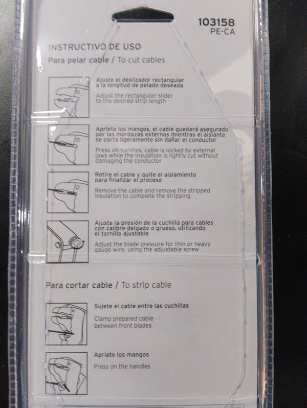 Pinza pela cables automática. Pela y corta cables sólidos y trenzados ( 103158 )