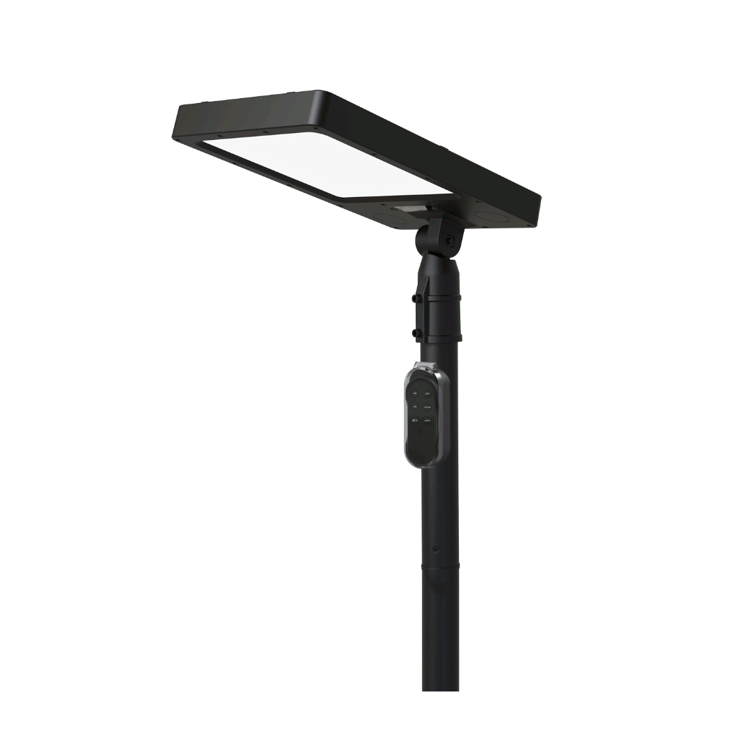 LUMINARIA POSTE DE LUZ LED PORTATIL SOLAR EXTERIOR 2.6M IP65 MULTI TEMPERATURA  3CCT TECNOLED SO-BA-POL-3CCT