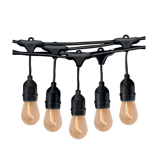 SERIE DE FOCOS VINTAGE EXTERIOR GUIRNALDA 10MTS 10W 27K LUZ CÁLIDA PHILCO 57267