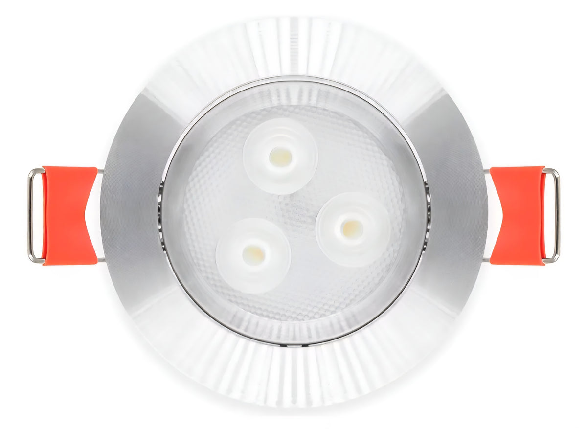 EMPOTRABLE DIRIGBLE BLANCO CÁLIDO CARCAZA SATINADO 3W 127V 35K