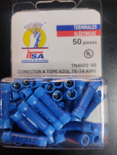 Conector a tope azul (50 pzas.)