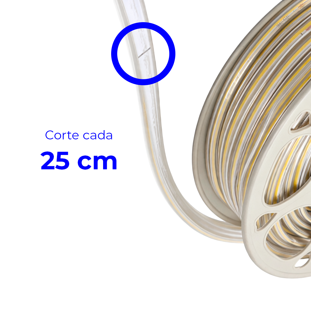 ROLLO 25M MANGUERA TIRA LED CONTINUO COB 40K LUZ NEUTRA ATENUABLE WINLED WMA-021