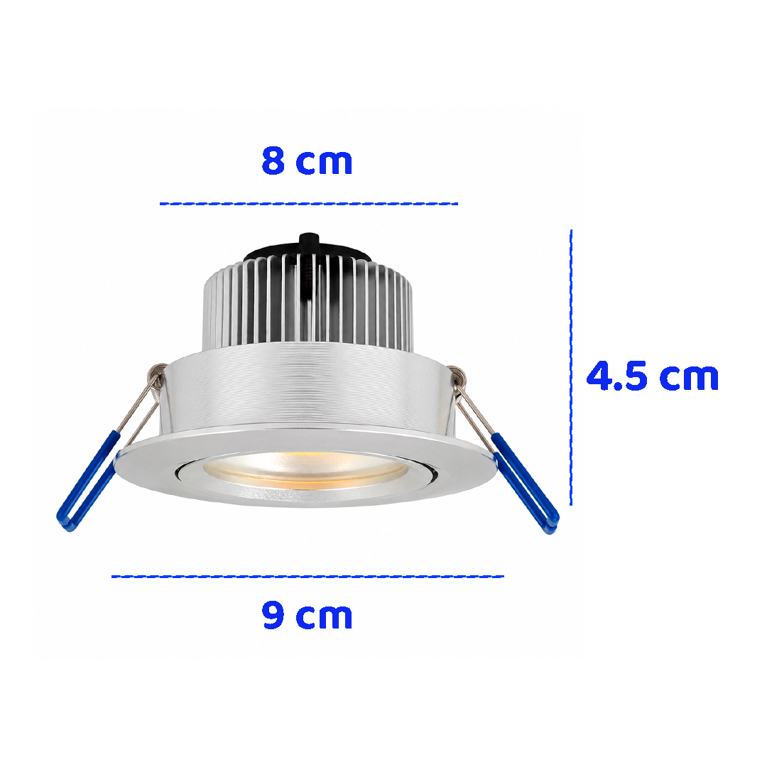 SPOT EMPOTRADO LED 5W 30K LUZ CÁLIDA GEOPOWER LE-06S-C