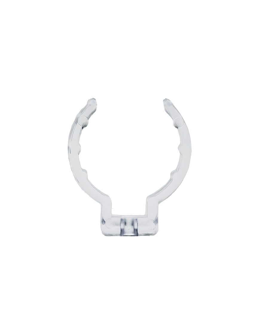 CLIP SUJETADOR PARA TUBO T/8 ACRILICO TRANSP. POR PIEZA LUMMI GRAPA PARA TUBO T8