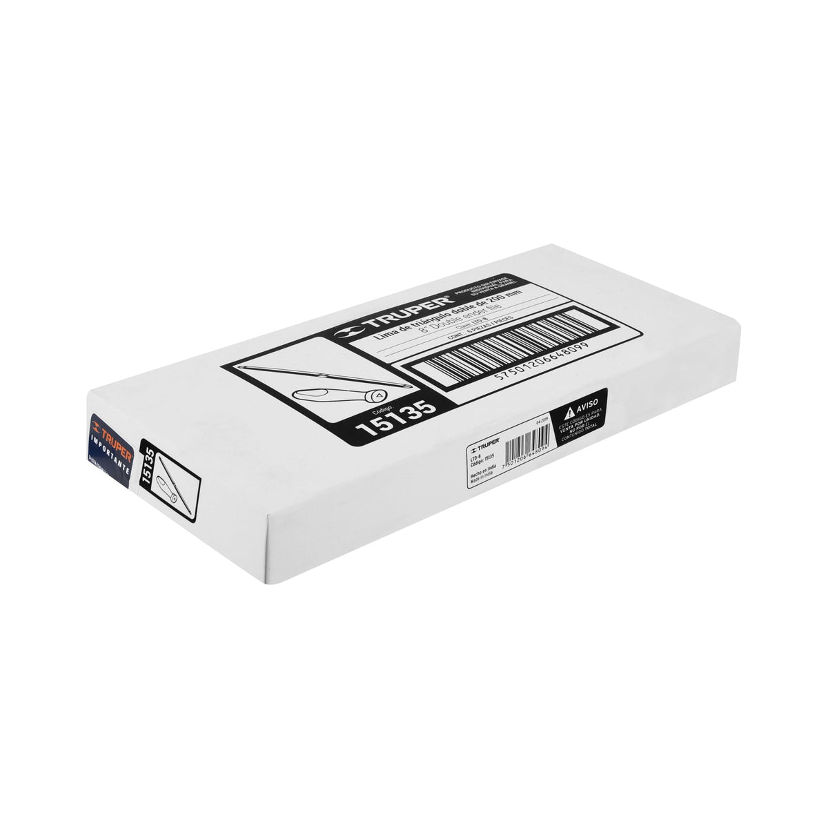 LIMA TRIÁNGULO DOBLE 8' TRUPER 15135 LTD-8 - vista adicional