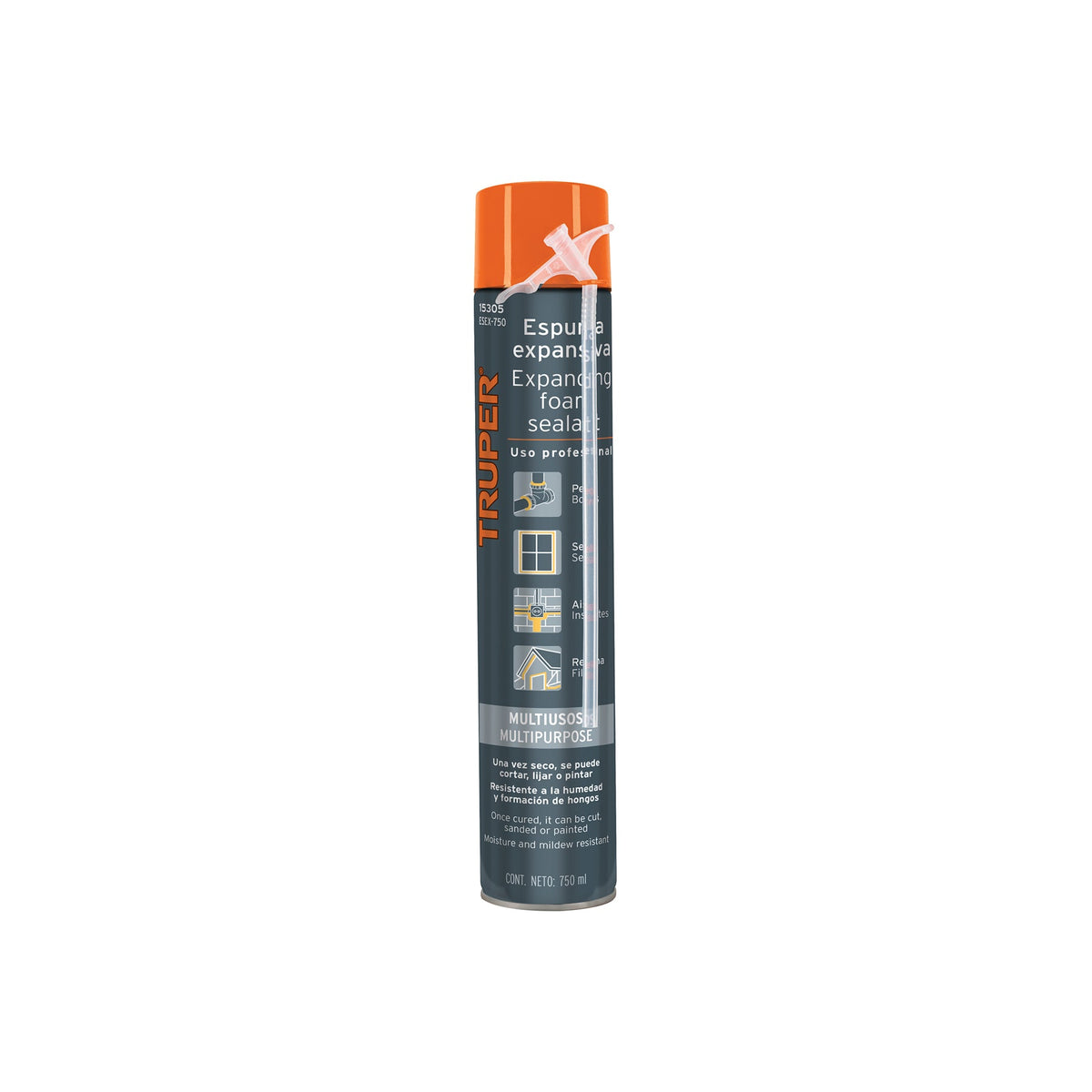 ESPUMA EXPANSIVA DE POLIURETANO 750 ML TRUPER 15305 ESEX-750
