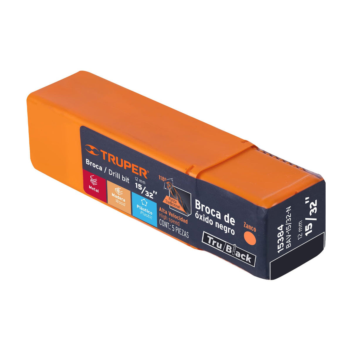 BROCA HSS 15/32' TRUBLACK PARA METAL TRUPER 15384 BAV-15/32-N - vista adicional