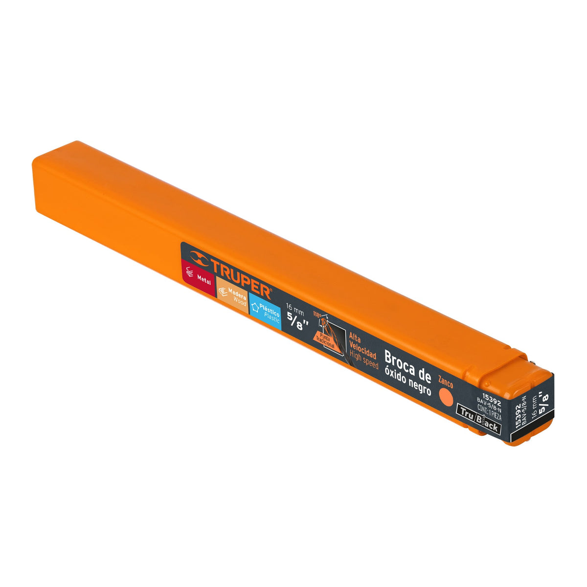 BROCA HSS 5/8' TRUBLACK PARA METAL TRUPER 15392 BAV-5/8-N - vista adicional