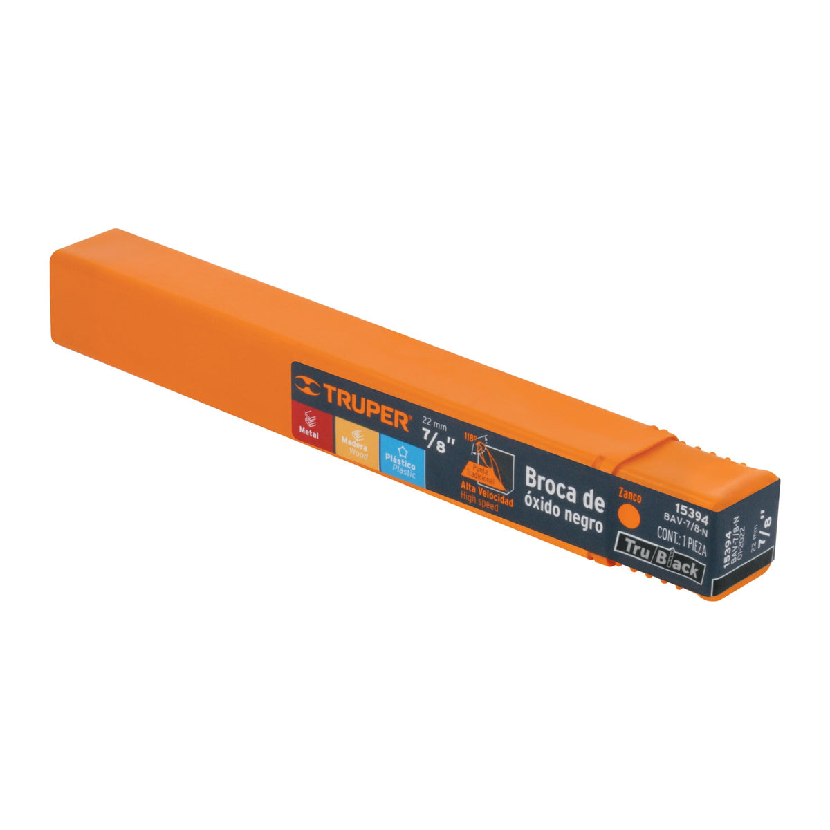 BROCA HSS 7/8' TRUBLACK PARA METAL TRUPER 15394 BAV-7/8-N - vista adicional