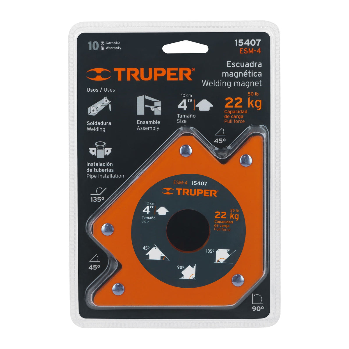 ESCUADRA MAGNÉTICA PARA SOLDAR DE 4' CARGA 22 KG TRUPER 15407 ESM-4 - vista adicional