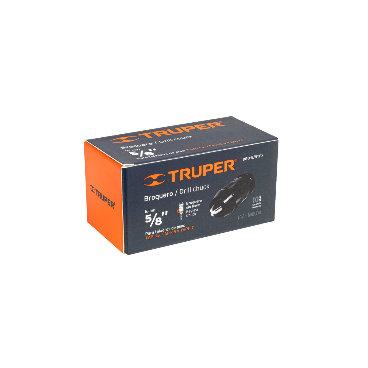 BROQUERO 5/8' SIN LLAVE PARA TAPI-13 15 Y 17TRUPER 15478 BRO-5/8TPX - vista adicional