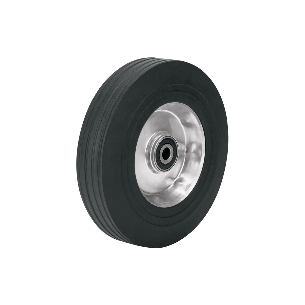 RUEDA DE HULE SÓLIDO 10' RIN DE ACERO DOBLE BALERO TRUPER 15727 LLH-10L