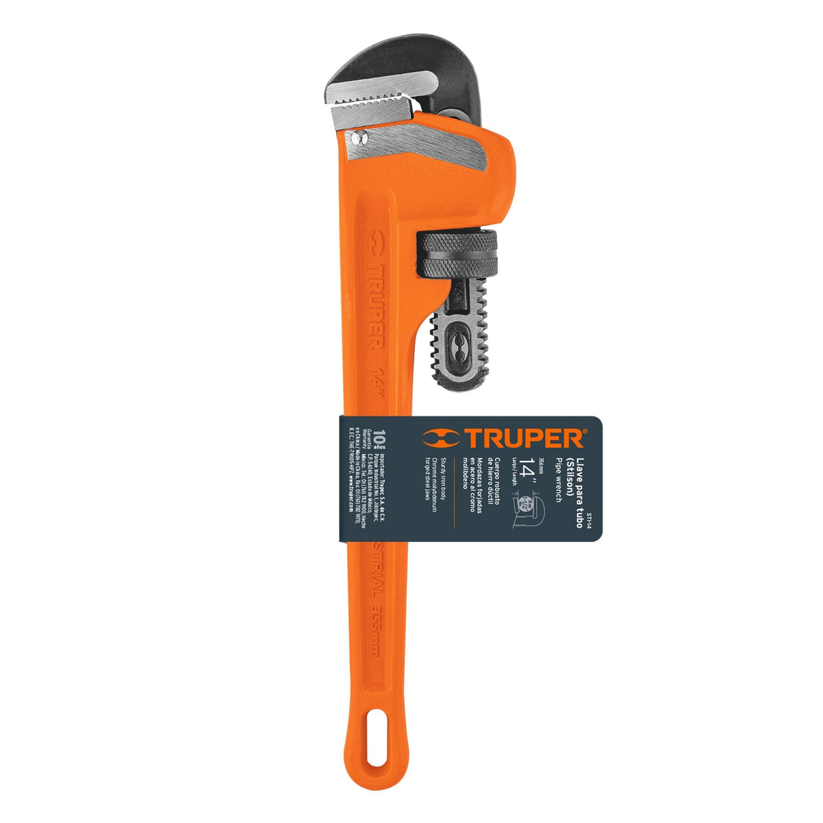 LLAVE STILSON 14' CUERPO ROBUSTO DE HIERRO DÚCTIL TRUPER 15838 STI-14 - vista adicional